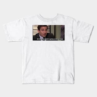 Michael scott quote mile n hour Kids T-Shirt